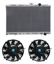 Load image into Gallery viewer, GPI Aluminum Radiator + Fans For 1992-1997 Mitsubishi Lancer EVO1 EVO2 EVO3 4G63T MT Manual 1993 1994 1995 1996
