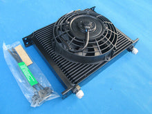 Load image into Gallery viewer, 30 Row AN-10 AN Universal Transmission Oil Cooler & 7" fan JAPAN TUNING CARS