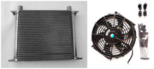 Load image into Gallery viewer, 30 Row AN-10 AN Universal Transmission Oil Cooler & 7" fan JAPAN TUNING CARS