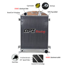 Load image into Gallery viewer, GPI 3 ROW Aluminum Radiator for 1932 FORD HI-BOY Grill Shells CHEVY ENGINE 1932