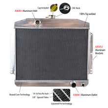 Load image into Gallery viewer, 3 Row Aluminum Radiator & fan for Mercury W/Chevy 350 5.7 V8 Manual MT 1949 1950 1951