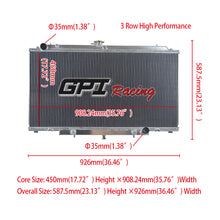 Load image into Gallery viewer, GPI Alloy Radiator For 1997-2001 Nissan Gu Patrol Y61 Petrol 4.5L AT/MT 1997 1998 1999 2000 2001