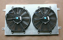 Load image into Gallery viewer, Aluminum Radiator Shroud Fans Fit 1986-1997 Nissan D21 Pathfinder Pickup E LE SE XE L4 V6 MT 1986 1987 1988 1989 1990 1991 1992 1993 1994 1995 1996