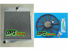 Load image into Gallery viewer, GPI Aluminum radiator +FAN Fit 1955 - 1971 JEEP CJ5 CJ6 DJ5 DJ6 F4 1955 1956 1957 1958 1959 1960 1961 1962 1963 1964 1965 1966 1967 1968 1969 1970 1971