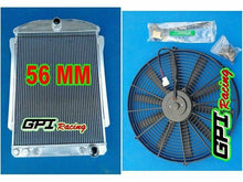 Load image into Gallery viewer, GPI 56MM Core Aluminum Radiator+Fan For 1940 1941 Chevy Street Rod 3.5L L6 Polished AT / MT