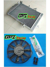 Load image into Gallery viewer, GPI Aluminum Radiator&Fan For Jaguar XK140 3.4L L6 1955 1956 1957 62MM CORE 3ROW