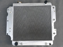 Load image into Gallery viewer, GPI 3row Aluminum radiator+fan for 1987-2006 Jeep Wrangler YJ TJ 2.4L/2.5L L4, 4.0L/4.2L L6 1987 1988 1989 1990 91 92 93 94 95 96 97 98 99 2000 01 02 03 04 05 06