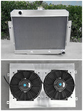 Load image into Gallery viewer, GPI 3 ROW Aluminum Radiator & Shroud & fans For 1972-1986 Jeep CJ GM Chevy Config Conversion 1970 1971 1972 1973 1974 1975 1976 1977 1978 1979 1980 1981 1982 1983 1984 1985 1986