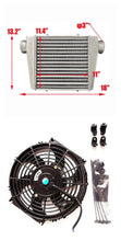 Load image into Gallery viewer, Universal 18*13.2*3.3" FMIC Front Mount Aluminum Intercooler & fan Tube&Fin Turbo