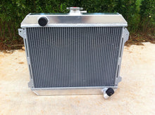 Load image into Gallery viewer, 3 Row 56mm aluminum radiator & fan for 1974-1980 Nissan Datsun 510 610 710 720 L20B Manual MT 1974 1975 1976 1977 1978 1979 1980