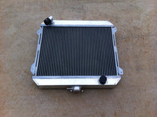 Load image into Gallery viewer, 3 Row 56mm aluminum radiator & fan for 1974-1980 Nissan Datsun 510 610 710 720 L20B Manual MT 1974 1975 1976 1977 1978 1979 1980