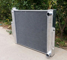 Load image into Gallery viewer, Aluminum radiator+fans for 1976-1986 JEEP CJ7 With Chevy V8 LS SWAP manual 1977 1978 1979 1980 1981 1982 1983 1984 1985 1987