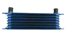 Load image into Gallery viewer, GPI Blue Universal Alu 7 Row AN10 Engine Transmission 262mm Oil Cooler Trust Style
