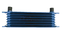 Load image into Gallery viewer, GPI Blue Universal Alu 7 Row AN10 Engine Transmission 262mm Oil Cooler Trust Style
