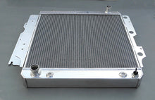 Load image into Gallery viewer, GPI 3row Aluminum radiator+fan for 1987-2006 Jeep Wrangler YJ TJ 2.4L/2.5L L4, 4.0L/4.2L L6 1987 1988 1989 1990 91 92 93 94 95 96 97 98 99 2000 01 02 03 04 05 06