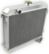 Load image into Gallery viewer, 3 Row 56mm aluminum radiator & fan for 1974-1980 Nissan Datsun 510 610 710 720 L20B Manual MT 1974 1975 1976 1977 1978 1979 1980