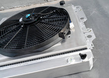 Load image into Gallery viewer, GPI 3 ROW Aluminum Racing Radiator & Shroud fan for 1987-2006 Jeep Wrangler YJ/TJ 2.4L-4.2L 1987 1988 1989 1990 1991 1992 1993 1994 1995 1996 1997 1998 1999 2000 2001 2002 2003 2004 2005 2006