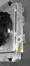 Load image into Gallery viewer, GPI 3 ROW Aluminum Racing Radiator & Shroud fan for 1987-2006 Jeep Wrangler YJ/TJ 2.4L-4.2L 1987 1988 1989 1990 1991 1992 1993 1994 1995 1996 1997 1998 1999 2000 2001 2002 2003 2004 2005 2006