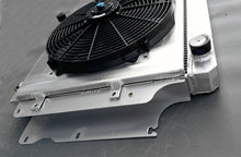 Load image into Gallery viewer, GPI 3 ROW Aluminum Racing Radiator & Shroud fan for 1987-2006 Jeep Wrangler YJ/TJ 2.4L-4.2L 1987 1988 1989 1990 1991 1992 1993 1994 1995 1996 1997 1998 1999 2000 2001 2002 2003 2004 2005 2006