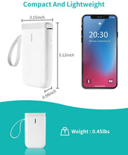 Load image into Gallery viewer, GPI FOR Label Maker Machine D11 Wireless Bluetooth Connection Mini Label Printer with Tape Included Multiple Templates Used with Smartphone for Office Home Organization USB Rechargeable