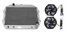 Load image into Gallery viewer, GPI 3 ROW Aluminum Radiator & fans FOR 1970-1975 Nissan Datsun 240Z 260Z L24 L26 AT 1970 1971 1972 1973 1974 1975