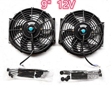Load image into Gallery viewer, GPI 2pcs 9" 9 inch Universal Electric Radiator / Intercooler COOLING Fan +mounting kits