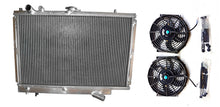 Load image into Gallery viewer, GPI Aluminum Radiator & FANS For Mazda BG 323 Familia Protege GTX GTR GT 1.8 BP 1989-1994 Ford TX3 1989 1990 1991 1992 1993 1994
