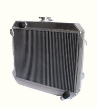 Load image into Gallery viewer, 3 Row 56mm aluminum radiator & fan for 1974-1980 Nissan Datsun 510 610 710 720 L20B Manual MT 1974 1975 1976 1977 1978 1979 1980