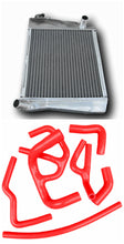 Load image into Gallery viewer, 2 Row Aluminum Radiator &Silicone Coolant Hose for 1961-1999 Austin Rover Mini Cooper S/SPI 1275/1.3L 1962 1992 1993 1994 1995 1996 1997 1998