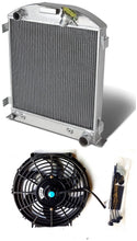 Load image into Gallery viewer, GPI Aluminum Radiator + Fan For FORD CHOPPED CHEVY ENGINE 1932