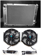 Load image into Gallery viewer, 3 ROWS Aluminum Radiator & FANS for 1984-1988 Pontiac Fiero 2.5L/2.8L I4/V6  1984 1985 1986 1987 1988