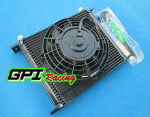 Load image into Gallery viewer, 30 Row AN-10 AN Universal Transmission Oil Cooler & 7" fan JAPAN TUNING CARS