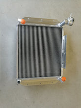 Load image into Gallery viewer, GPI 62MM ALUMINUM RADIATOR CUSTOM & fan FOR MG MGA 1500,1600, 1622, DE LUXE MT 1955-1962 1955 1956 1957 1958 1959 1960 1961 1962