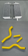 Load image into Gallery viewer, GPI Aluminum Radiator + hose FOR 2001-2008 Suzuki RM250 RM 250 2-stroke 2001 2002 2003 2004 2005 2006 2007 2008