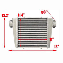 Load image into Gallery viewer, Universal 18*13.2*3.3" FMIC Front Mount Aluminum Intercooler & fan Tube&Fin Turbo