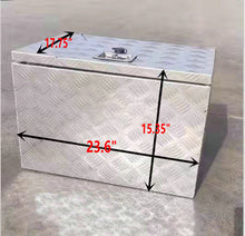 Load image into Gallery viewer, 24"X18"X16" Aluminum Tool Box Truck Pickup Bed Storage Toolboxes Trailer Tread ATV With Side Handle W/Lock 2 Keys