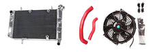 Load image into Gallery viewer, GPI Aluminum Radiator & Hose & Fan FOR 2003-2008 Suzuki LTZ400 KFX400 DVX400 2003 2004 2005 2006 2007 2008