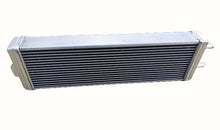 Load image into Gallery viewer, GPI Air to water aluminum intercooler liquid heat exchanger new & fans Overall Size: 23.5x6.75x2.75(end-tank) inch