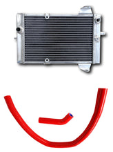 Load image into Gallery viewer, ATV Aluminum Radiator & green hose for 2003-2009 Kawasaki KFX700 KFX-700 2004 KFX 700 2003 2009 2008 2007 2006 2005