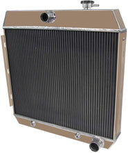 Load image into Gallery viewer, 62mm 3 Row Aluminum Radiator& FAN For 1955-1957 Chevy V8 Cars CC5056 Bel Air 6 Cyl Mount 1955 1956 1957