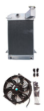 Load image into Gallery viewer, GPI 3 Row Aluminum Radiator & one fan For 1955-1962 Triumph TR2 TR3 TR3A TR3B MT 1955 1956 1957 1958 1959 1960 1961 1962 1953 1954