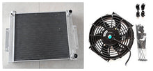 Load image into Gallery viewer, 2.5"CORE aluminum radiator+fan for 1976-1986 JEEP CJ7 With Chevy V8 LS SWAP  manual 1977 1978 1979 1980 1981 1982 1983 1984 1985 1987