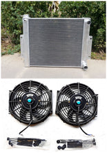 Load image into Gallery viewer, Aluminum radiator+fans for 1976-1986 JEEP CJ7 With Chevy V8 LS SWAP manual 1977 1978 1979 1980 1981 1982 1983 1984 1985 1987