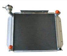 Load image into Gallery viewer, GPI 62MM ALUMINUM RADIATOR CUSTOM & fan FOR MG MGA 1500,1600, 1622, DE LUXE MT 1955-1962 1955 1956 1957 1958 1959 1960 1961 1962