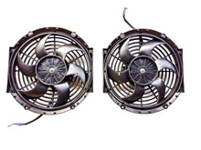 Load image into Gallery viewer, GPI 2 X 10" inch 12V PULL/PUSH SLIM RADIATOR ELECTRIC COOLING THERMO FAN+MOUNTING KITS
