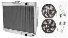 Load image into Gallery viewer, GPI Aluminum Radiator & FANS for 1960-1965 Chevy Car 230/235/283/327/348 L6/V8 AUTO 1960 1961 1962 1963 1964 1965