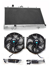 Load image into Gallery viewer, GPI Aluminum Radiator& fans for 1996-2000 Mitsubishi LANCER EVO 4 5 6 EVO4 EVO5 MT TURBO 1996 1997 1998 1999 2000