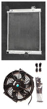 Load image into Gallery viewer, GPI Aluminum Radiator & fan For 2003-2006 Mitsubishi Evolution EVO VIII IX 8 9 Half Size Race 2003 2004 2005 2006