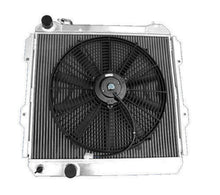 Load image into Gallery viewer, GPI 3 Row Aluminum Radiator & FAN for 1984-1991 MT TOYOTA HILUX LN85 LN60 LN61 LN65 2.4LTR 1984 1985 1986 1987 1988 1989 1990 1991