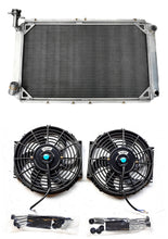 Load image into Gallery viewer, GPI 3core Aluminum radiator & FANS for 88-97 Patrol GQ 2.8 / 4.2 DIESEL TD42 & 3.0 PETROL Y60 MT 1988 1989 1990 1991 1992 1993 1994 1995 1996 1997